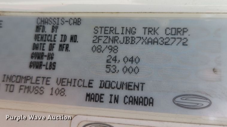 image for item MK9063 1999 Sterling L-Line  dump truck