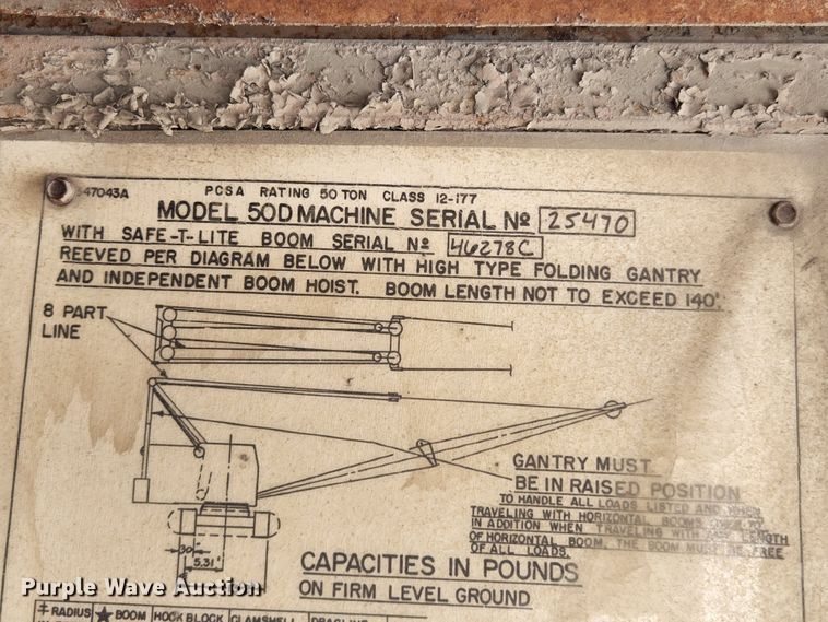 image for item MK9160 1970 Northwest 50D  crane