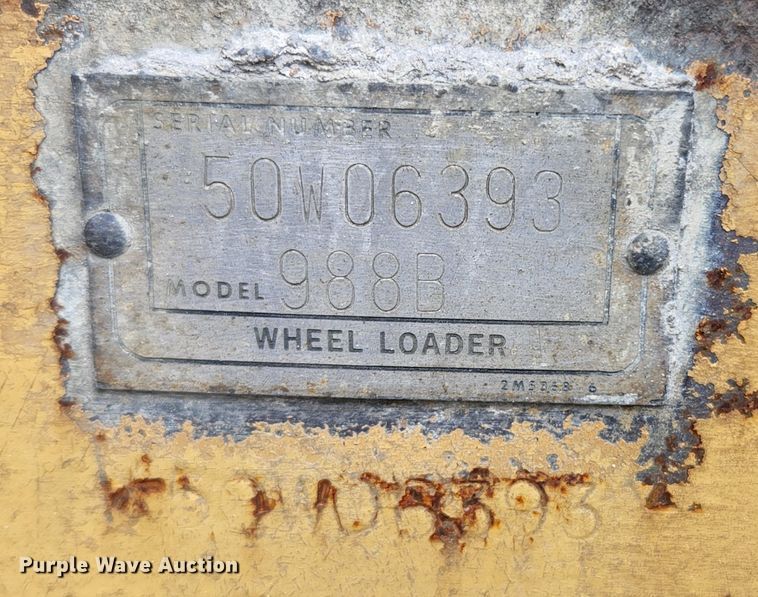 image for item MK9161 1983 Caterpillar 988B  wheel loader
