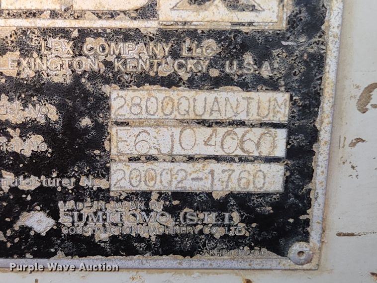 image for item MK9170 2000 Link Belt 2800 Quantum  excavator