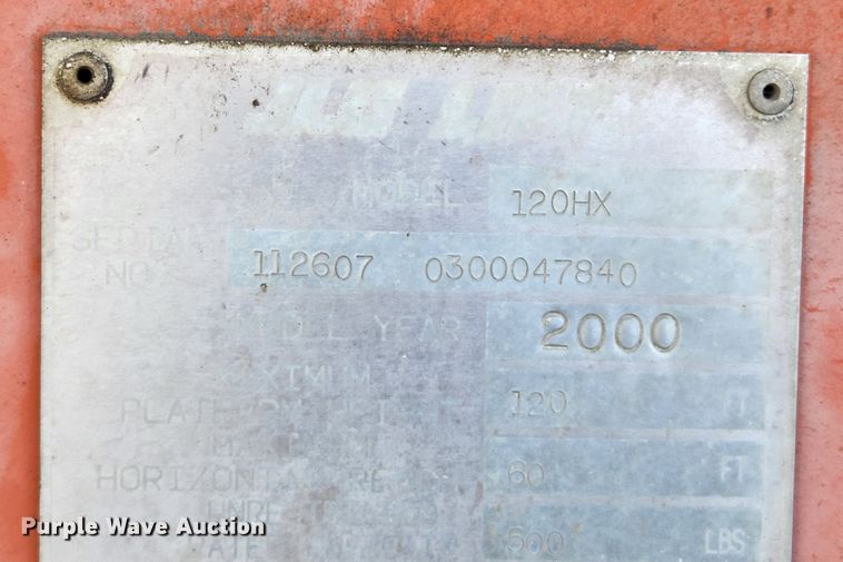 image for item MK9183 2000 JLG 120HX  boom lift