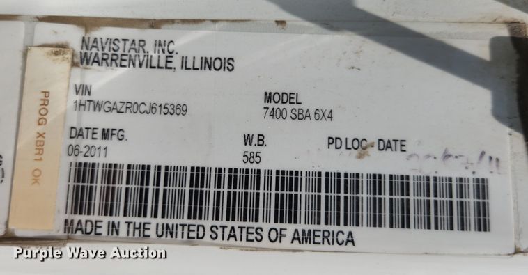 image for item MK9189 2012 International WorkStar 7400  refuse truck