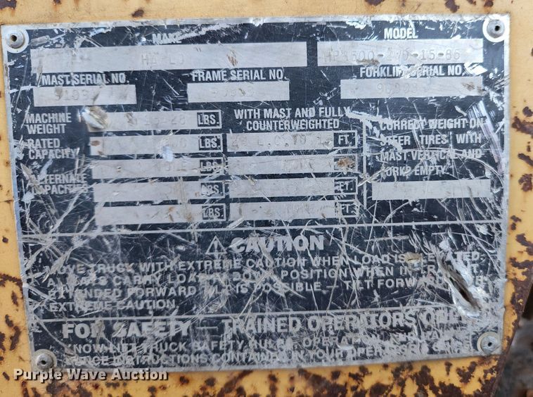 image for item MK9190 Harlo HP 8500  forklift