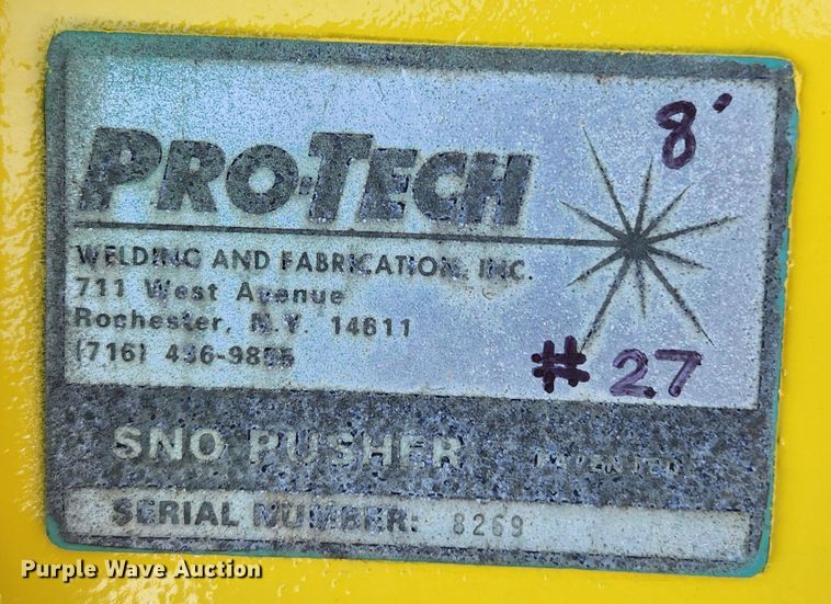 image for item MK9209 Pro-Tech  96"W skid steer snow pusher