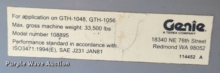image for item MK9222 2012 Genie GTH1056  telehandler