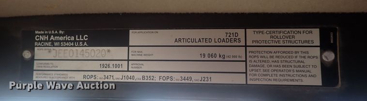 image for item DG2727 2004 Case 721D  wheel loader