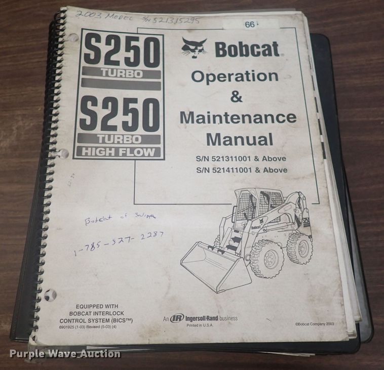 image for item DG2734 2003 Bobcat S250  skid steer loader