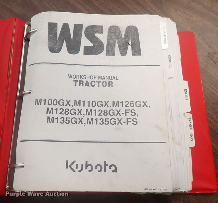 image for item DG2735 Kubota M126GX  MFWD tractor