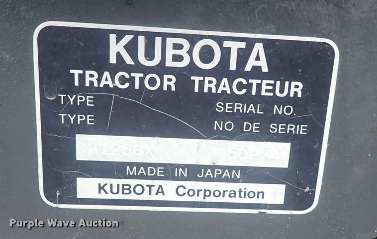 image for item DG2735 Kubota M126GX  MFWD tractor