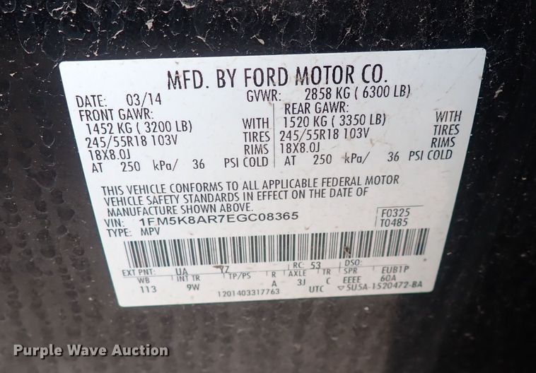 image for item DG2743 2014 Ford Explorer Police Interceptor  SUV