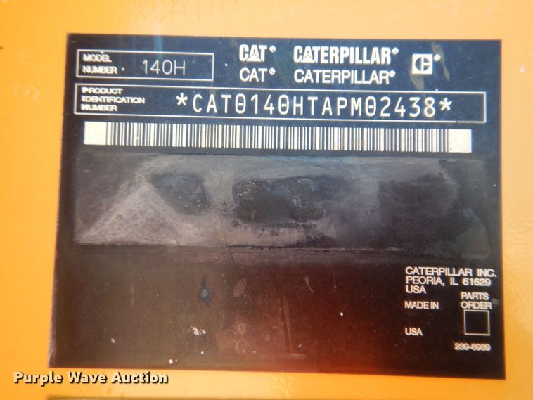 image for item DK2033 2005 Caterpillar 140H  motor grader