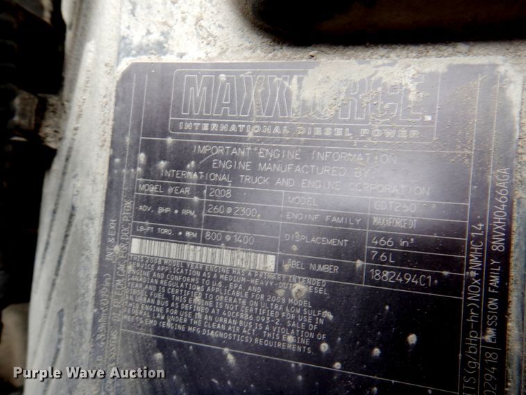 image for item DM6029 2008 International WorkStar 7400  dump truck