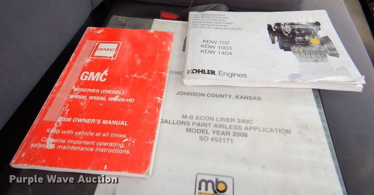 image for item DP4167 2008 GMC W5500HD  paint striping truck