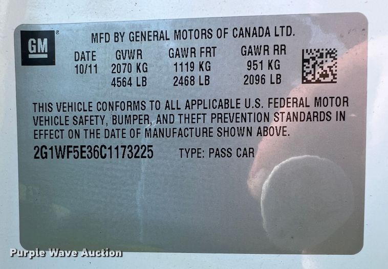 image for item IA9062 2012 Chevrolet Impala