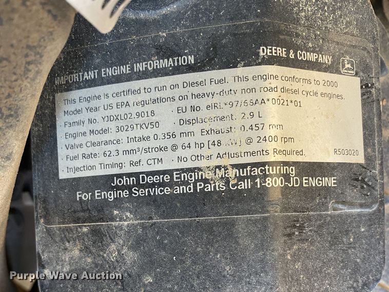 image for item JA9046 2000 John Deere 250  skid steer loader