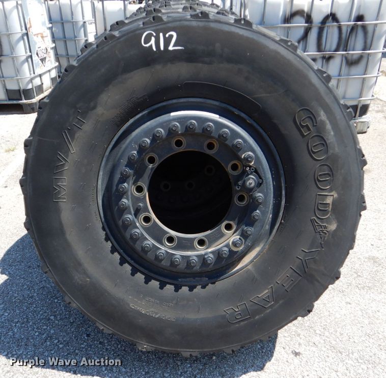 image for item JA9058 (6) Goodyear MV/T 395/85R20 MRAP tires and wheels