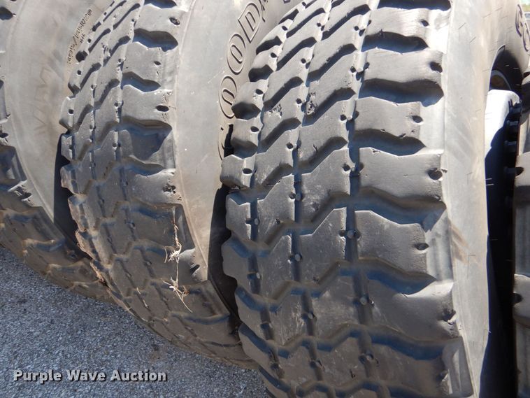 image for item JA9058 (6) Goodyear MV/T 395/85R20 MRAP tires and wheels