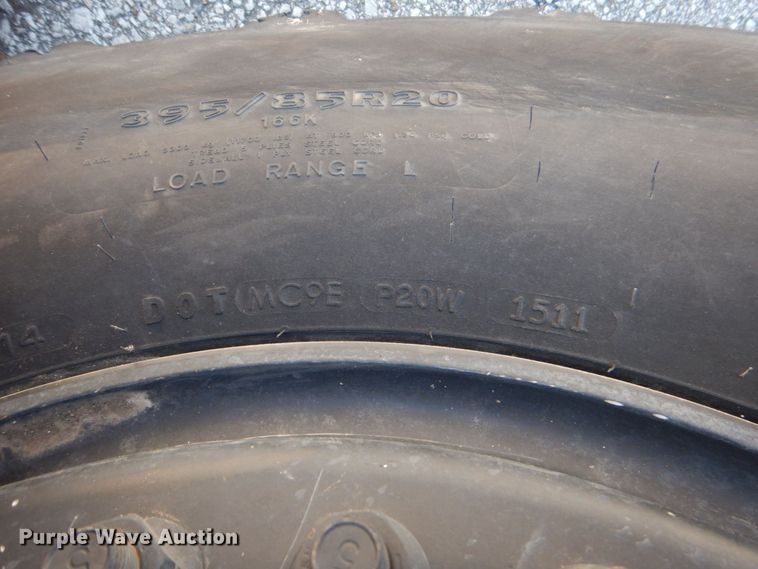 image for item JA9058 (6) Goodyear MV/T 395/85R20 MRAP tires and wheels