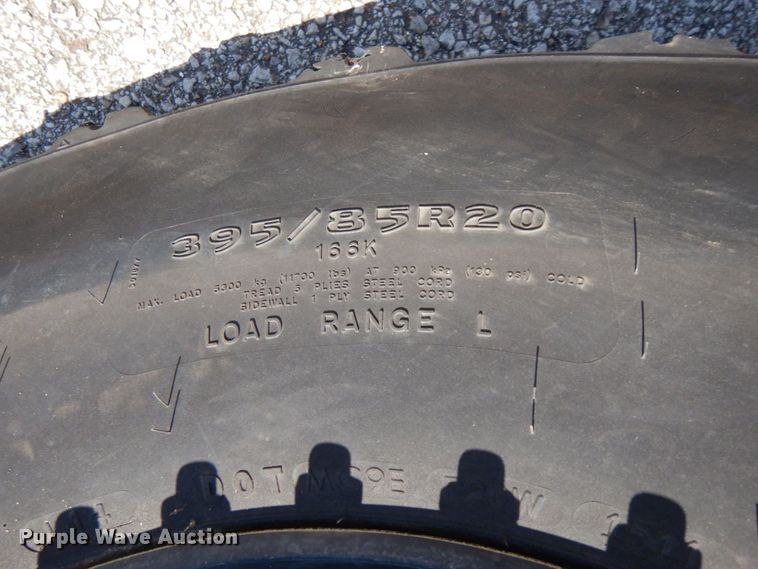 image for item JA9058 (6) Goodyear MV/T 395/85R20 MRAP tires and wheels