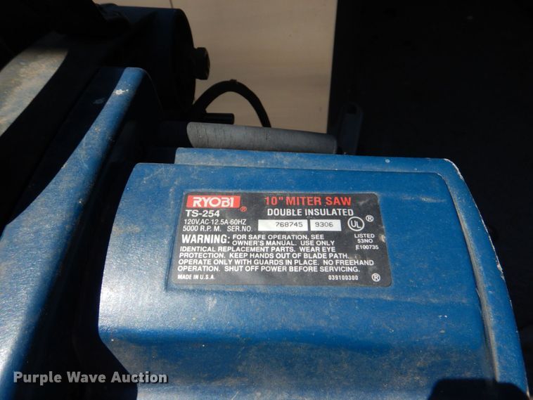 image for item JA9064 Ryobi TS-254 miter saw