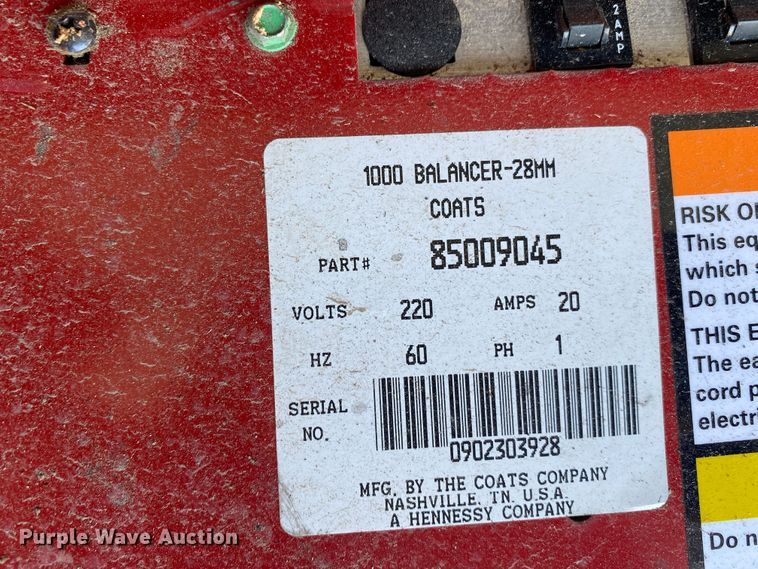 image for item JA9086 Coats 1000 wheel balancer