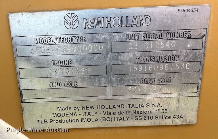 image for item JX9482 1998 New Holland 555E  backhoe