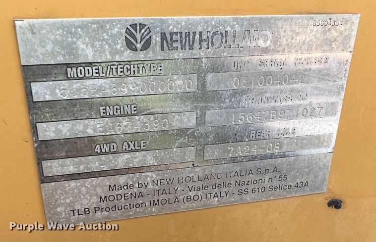 image for item JX9483 1997 New Holland 555E  backhoe