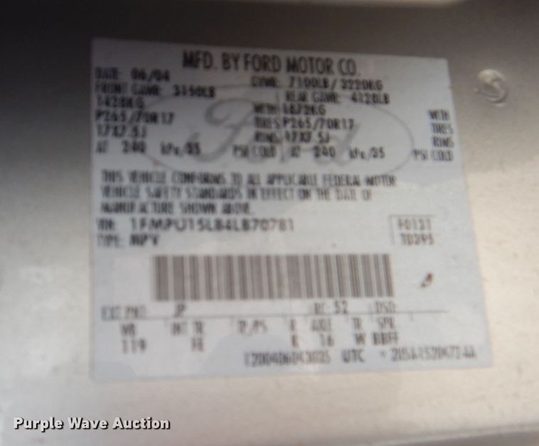 image for item KC9740 2004 Ford Expedition  SUV