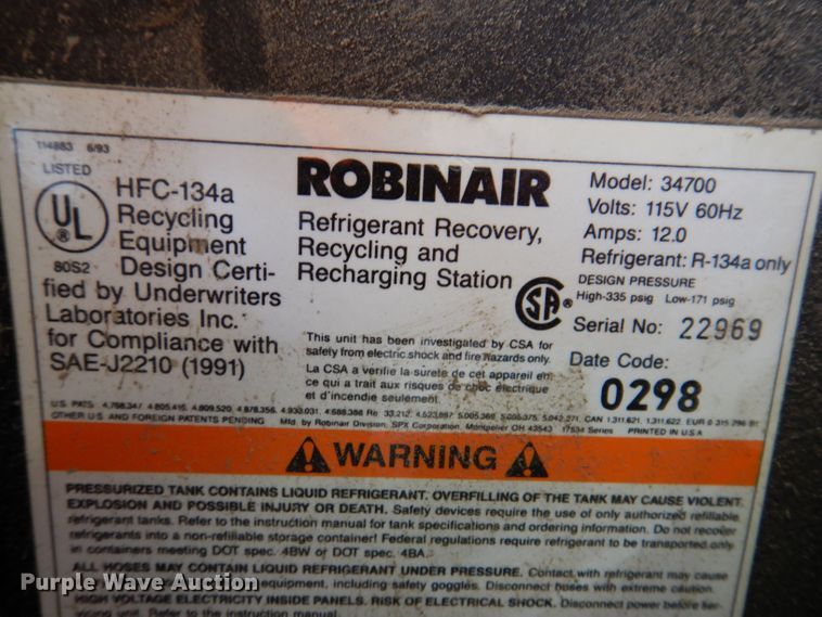 image for item KP9401 Robinair 34700  AC charging unit