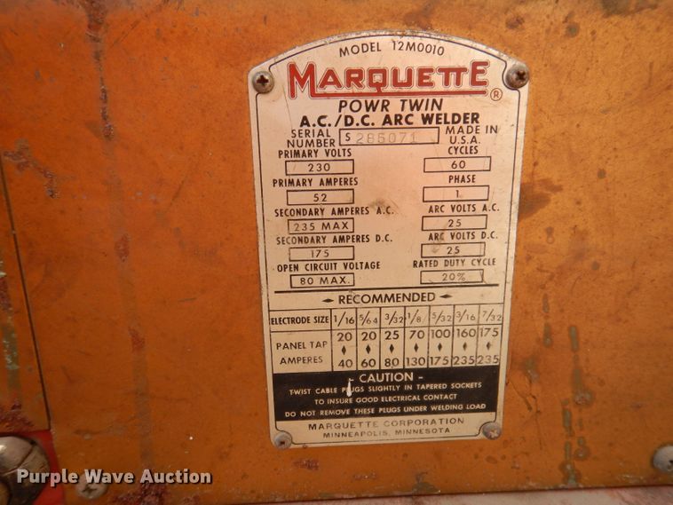 image for item KP9427 Marquette 12M0010  welder