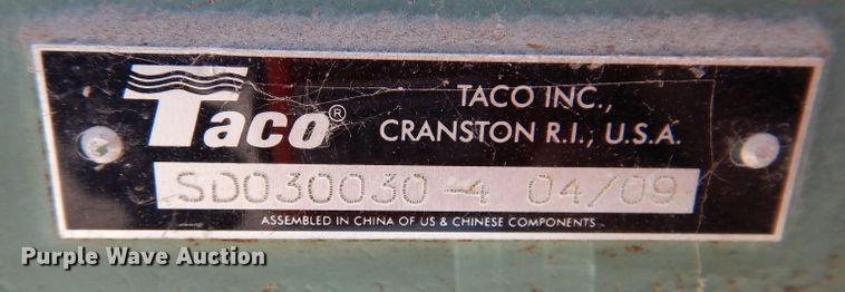 image for item KP9448 (2) 2009 Taco FI2508E2FAJ1L0A pumps