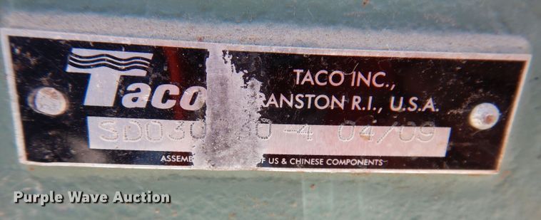 image for item KP9448 (2) 2009 Taco FI2508E2FAJ1L0A pumps