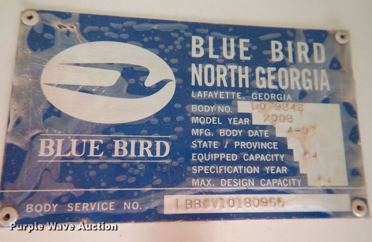 image for item KP9449 2008 Blue Bird Vision  school bus