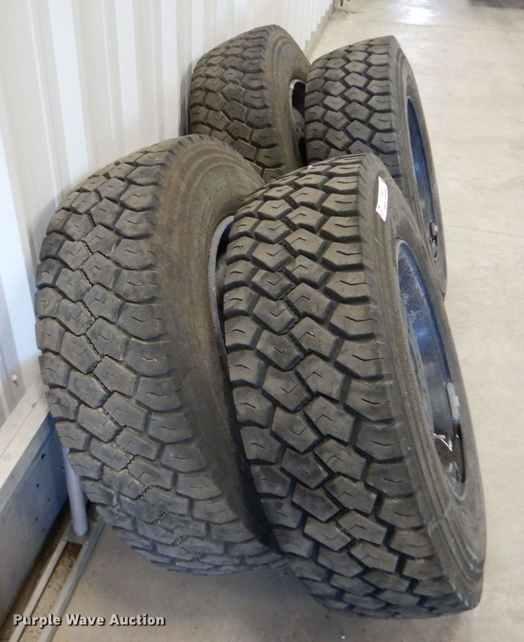 image for item LB9871 (4) Toyo M608Z 285/70R19.5 tires and wheels