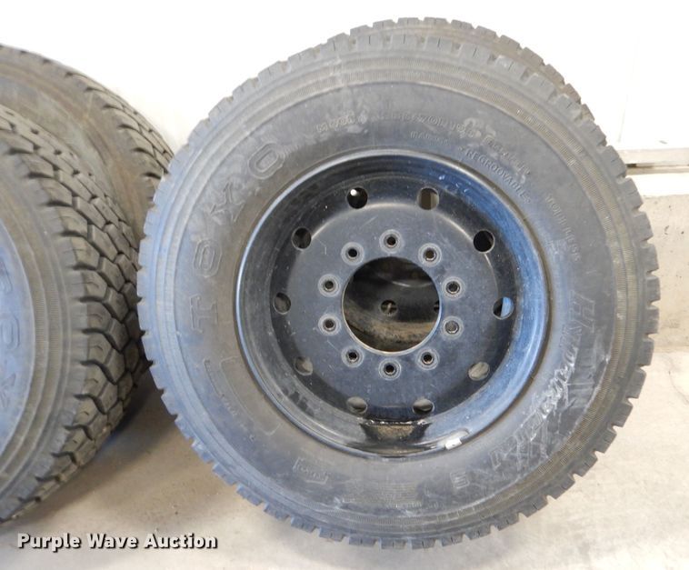 image for item LB9871 (4) Toyo M608Z 285/70R19.5 tires and wheels