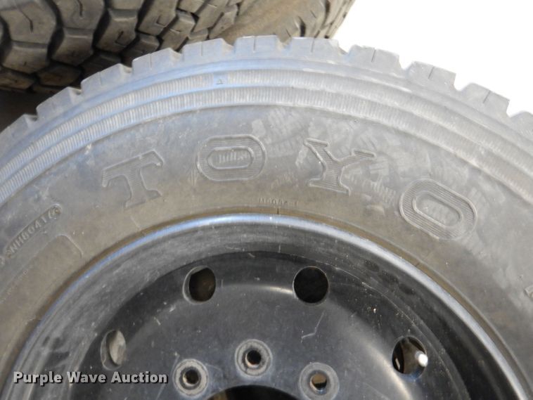 image for item LB9871 (4) Toyo M608Z 285/70R19.5 tires and wheels