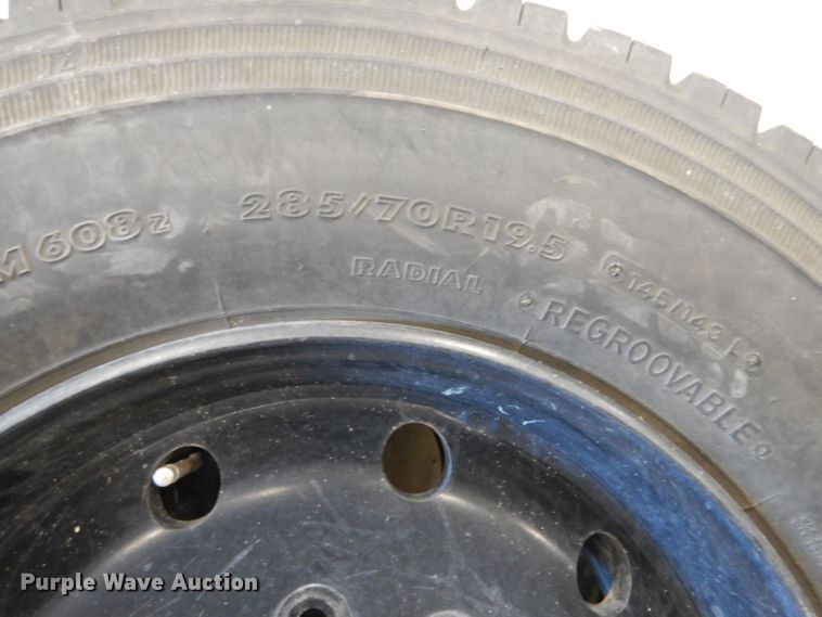 image for item LB9871 (4) Toyo M608Z 285/70R19.5 tires and wheels