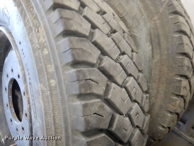 image for item LB9871 (4) Toyo M608Z 285/70R19.5 tires and wheels