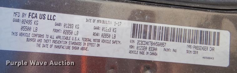 image for item LB9885 2017 Dodge Charger Police