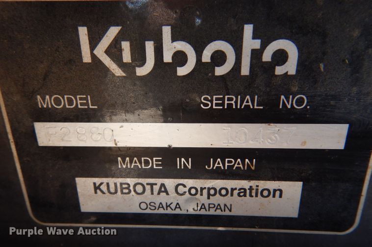 image for item LB9945 Kubota F2880  lawn mower