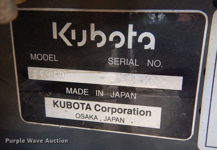 image for item LB9946 Kubota F3080  lawn mower
