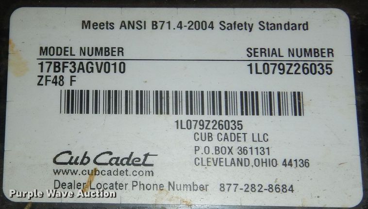 image for item LR9800 Cub Cadet Z-Force  ZTR lawn mower