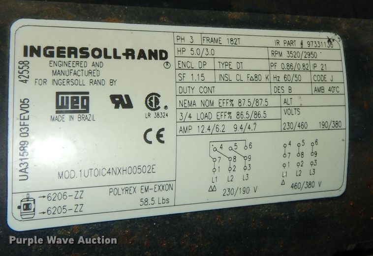 image for item LR9802 Ingersoll Rand TS4L5  air compressor