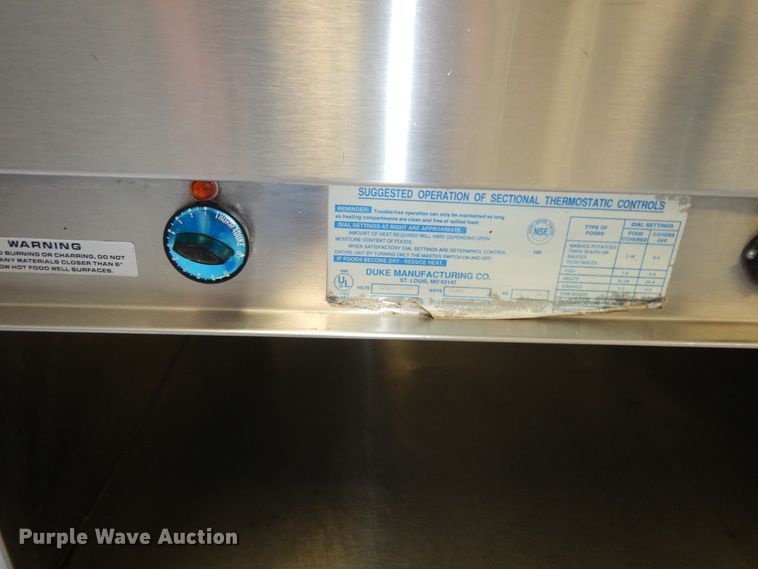 image for item LR9854 Duke  steam table