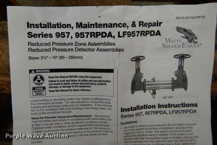 image for item LY9047 Watts 957-OSY  water valve assembly