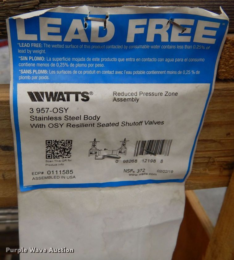 image for item LY9047 Watts 957-OSY  water valve assembly