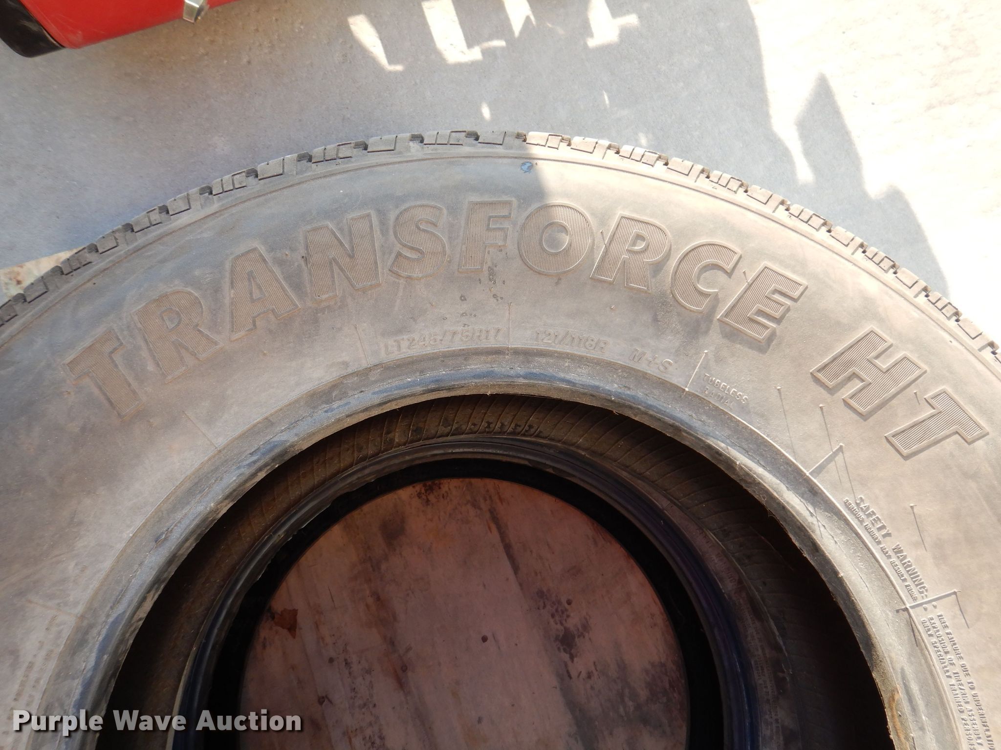 (2) Firestone Transforce HT LT245/75R17 tires in Knoxville, IA Item KP9430 sold Purple Wave