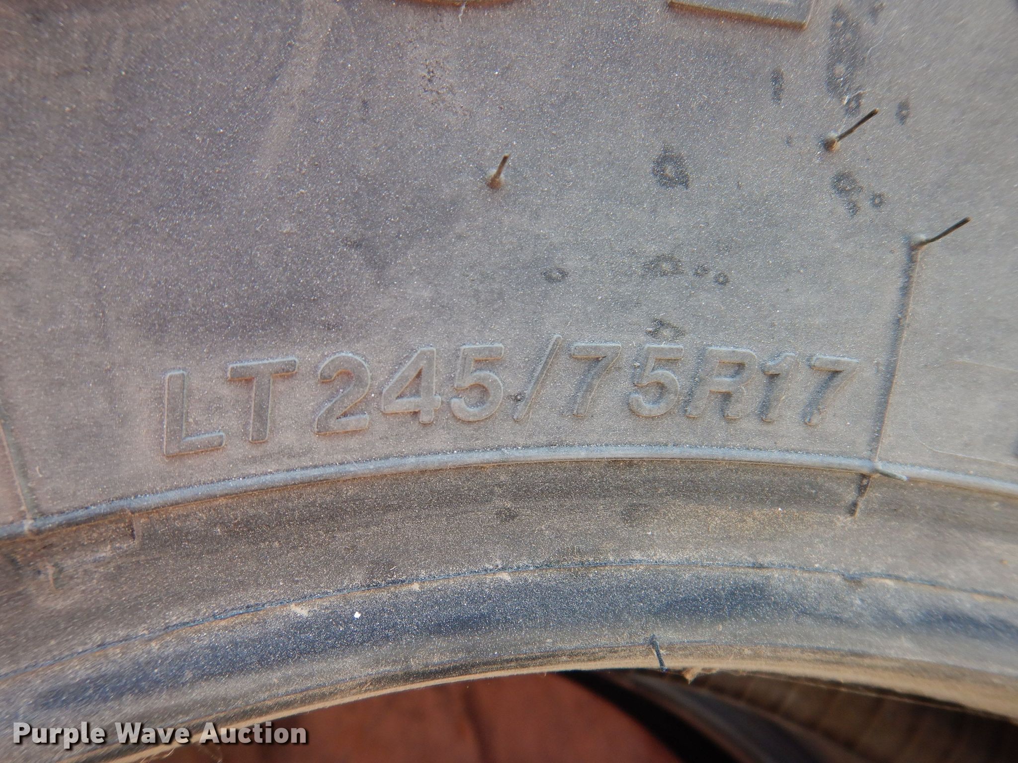 (2) Firestone Transforce HT LT245/75R17 tires in Knoxville, IA Item KP9430 sold Purple Wave