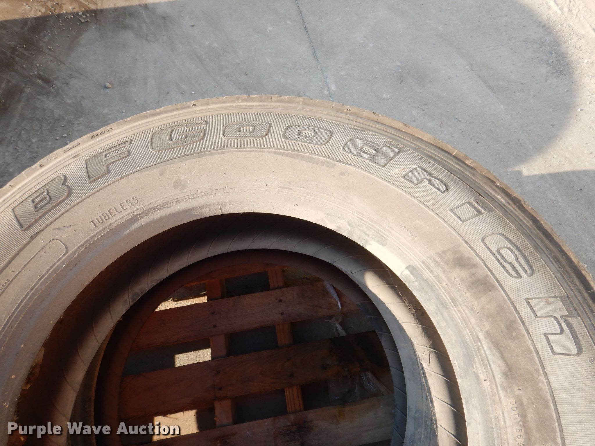 (2) BF Goodrich ST244 275/80R24.5 tires in Knoxville, IA Item KP9435