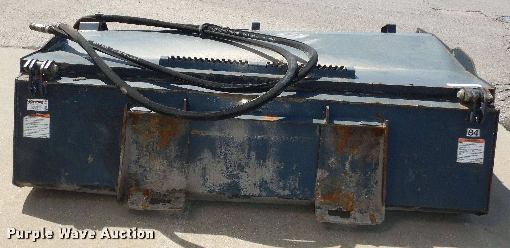 Virnig skid steer sweeper in Olathe, KS Item LR9860 sold Purple Wave